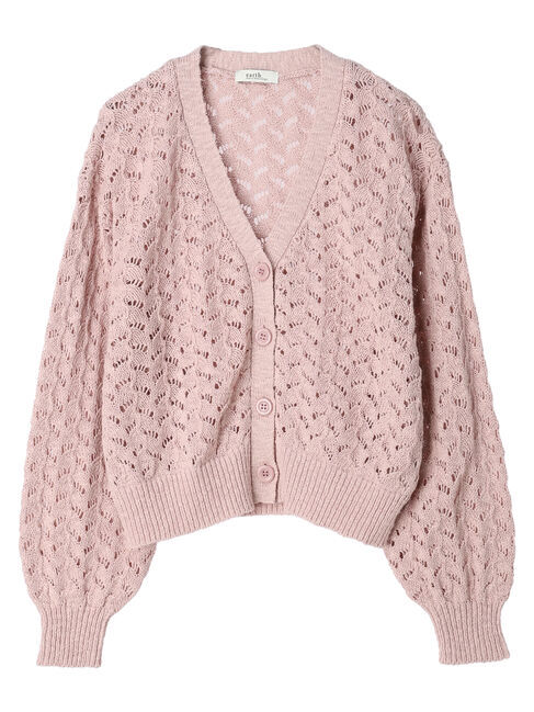 earth music&ecology「スラブコットンレース編みカーディガン」|カーディガン|