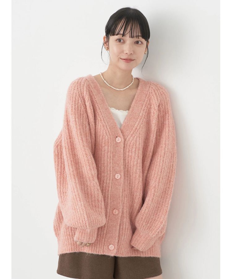 earth music&ecology「フワフワMIXヤーンカーディガン」|カーディガン|