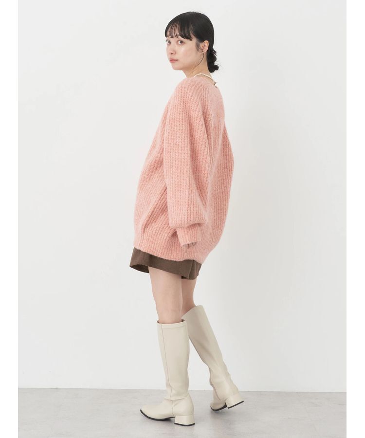 earth music&ecology「フワフワMIXヤーンカーディガン」|カーディガン|