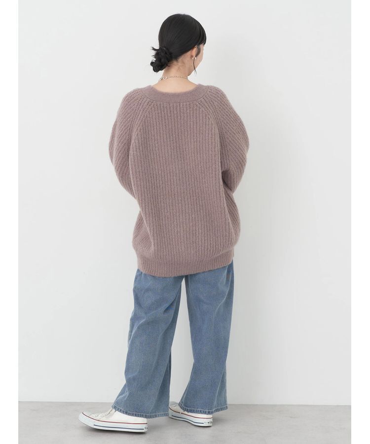 earth music&ecology「フワフワMIXヤーンカーディガン」|カーディガン|