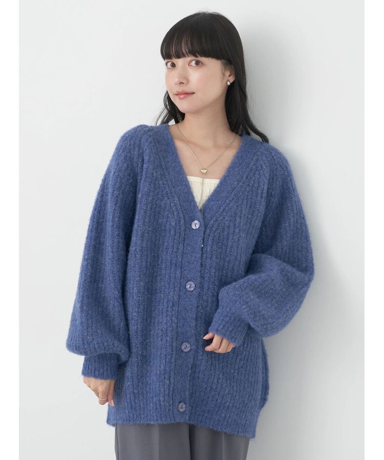earth music&ecology「フワフワMIXヤーンカーディガン」|カーディガン|