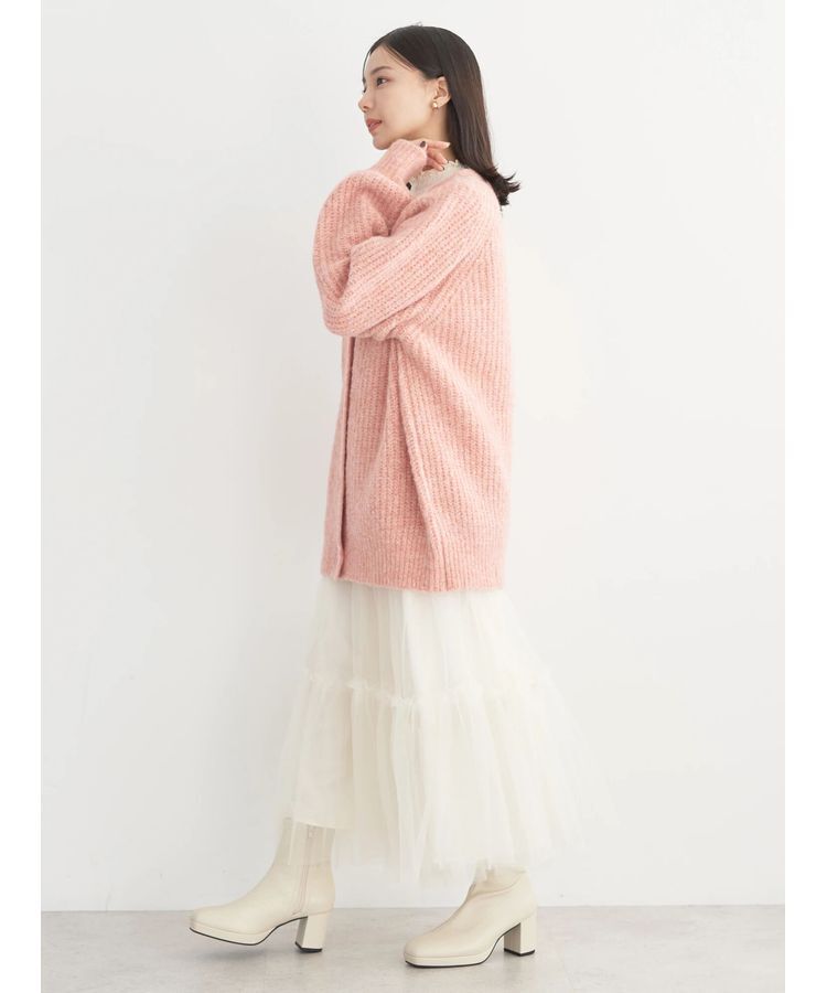 earth music&ecology「フワフワMIXヤーンカーディガン」|カーディガン|