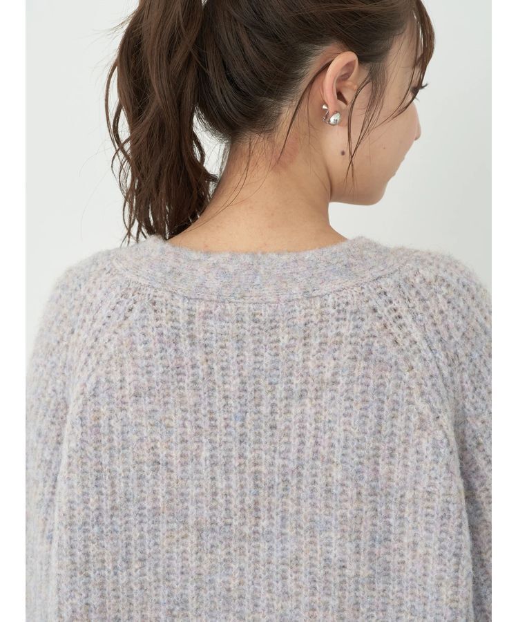 earth music&ecology「フワフワMIXヤーンカーディガン」|カーディガン|