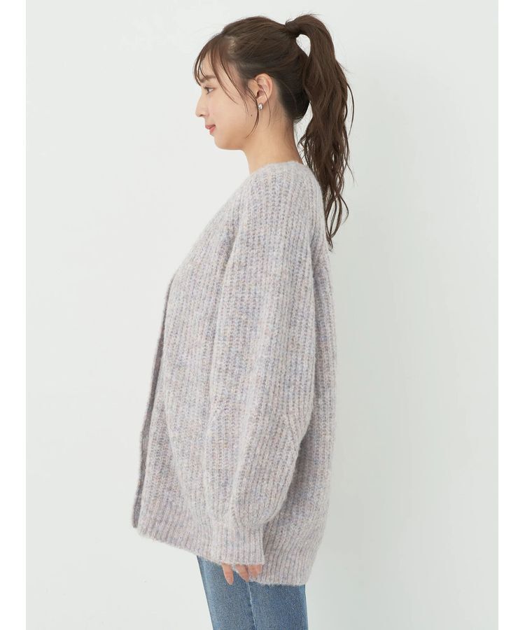 earth music&ecology「フワフワMIXヤーンカーディガン」|カーディガン|