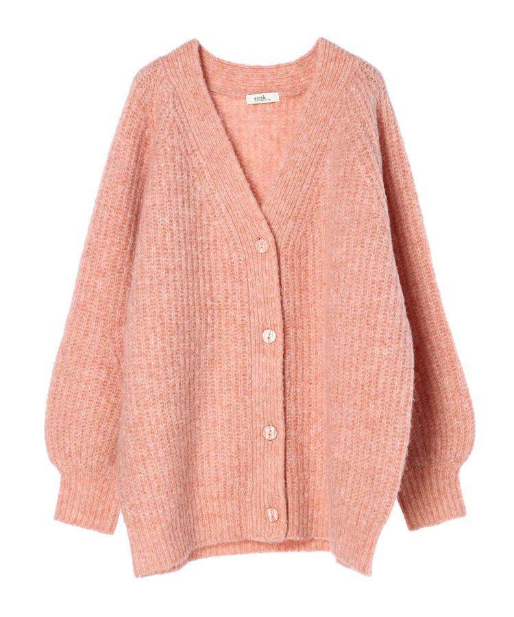 earth music&ecology「フワフワMIXヤーンカーディガン」|カーディガン|