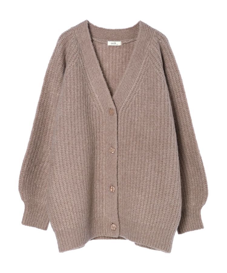 earth music&ecology「フワフワMIXヤーンカーディガン」|カーディガン|