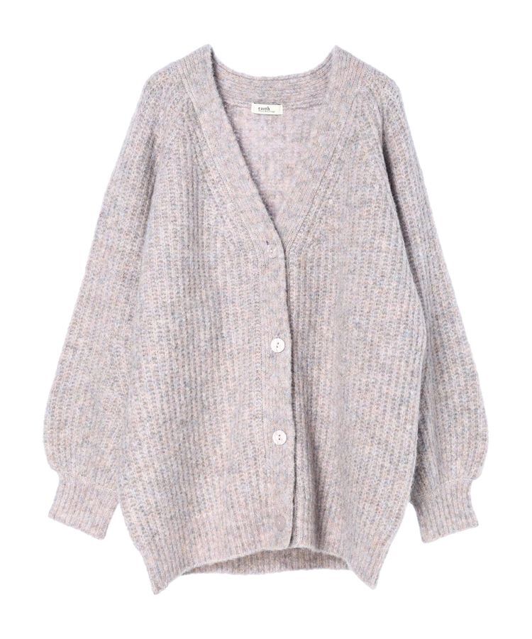earth music&ecology「フワフワMIXヤーンカーディガン」|カーディガン|