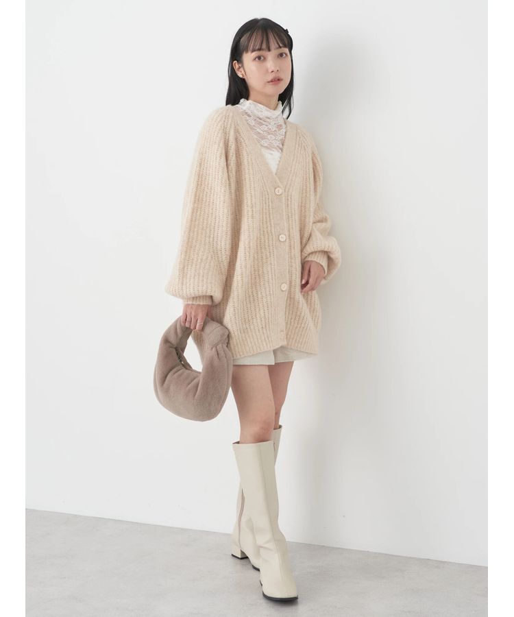 earth music&ecology「フワフワMIXヤーンカーディガン」|カーディガン|