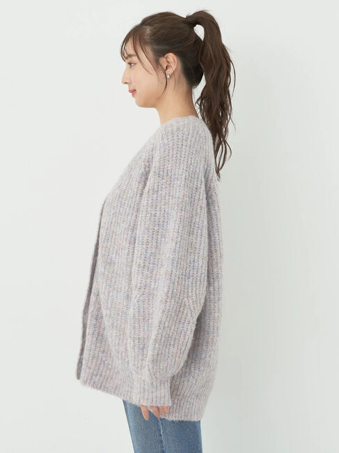 earth music&ecology「フワフワMIXヤーンカーディガン」|カーディガン|