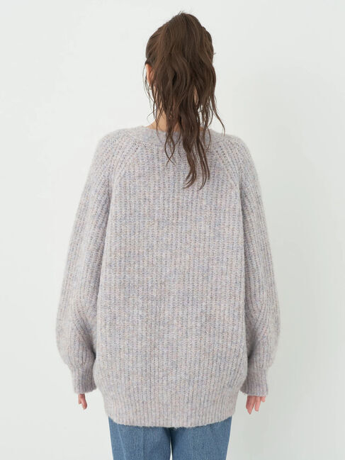 earth music&ecology「フワフワMIXヤーンカーディガン」|カーディガン|