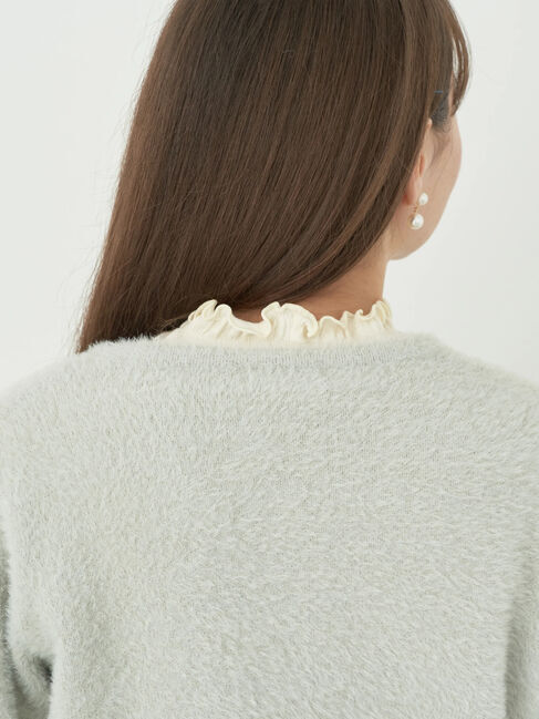 earth music&ecology「ミニシャギーパールボタンカーディガン」|カーディガン|