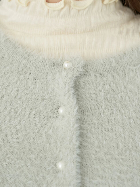 earth music&ecology「ミニシャギーパールボタンカーディガン」|カーディガン|