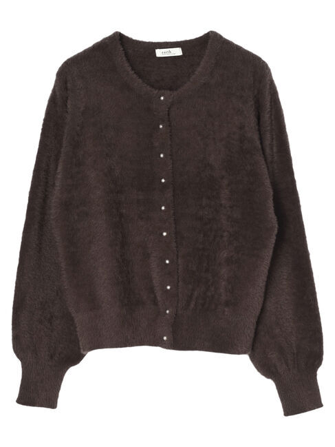 earth music&ecology「ミニシャギーパールボタンカーディガン」|カーディガン|