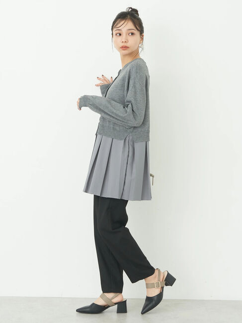 earth music&ecology「プリーツドッキングカーディガン」|カーディガン|