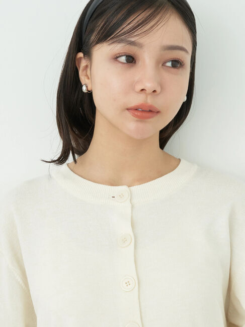 earth music&ecology「プリーツドッキングカーディガン」|カーディガン|