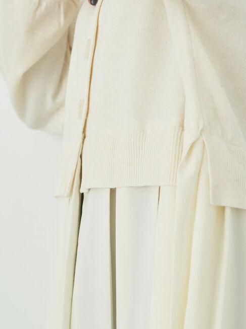 earth music&ecology「プリーツドッキングカーディガン」|カーディガン|