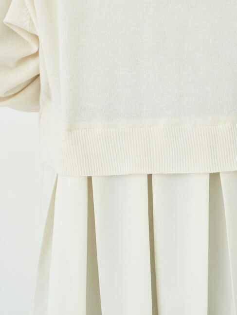 earth music&ecology「プリーツドッキングカーディガン」|カーディガン|