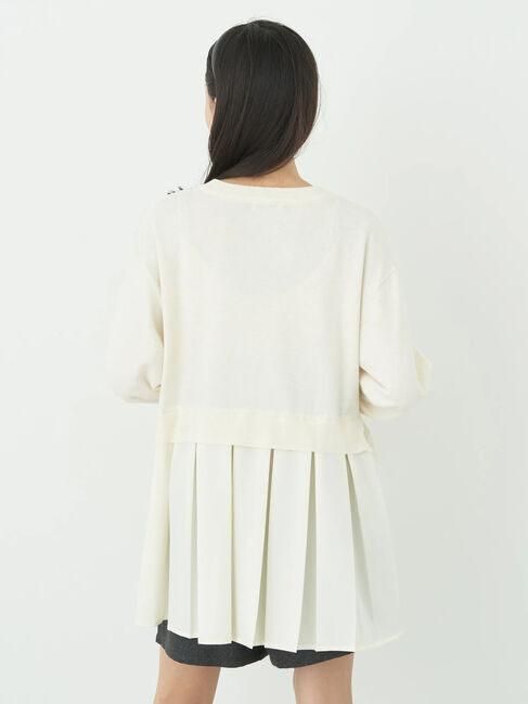 earth music&ecology「プリーツドッキングカーディガン」|カーディガン|