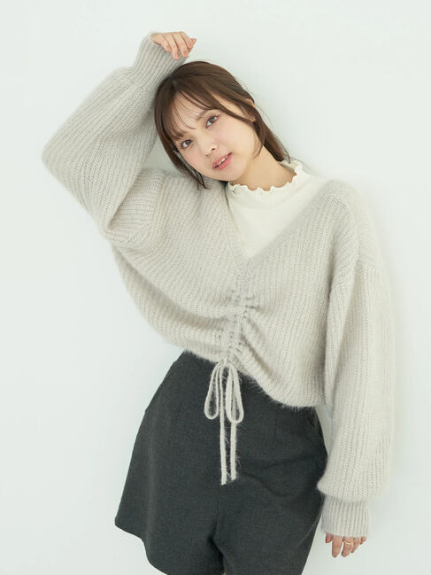 earth music&ecology「ねこ毛ライク2wayボレロ」|カーディガン|