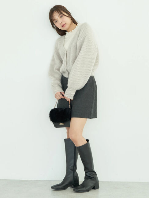 earth music&ecology「ねこ毛ライク2wayボレロ」|カーディガン|