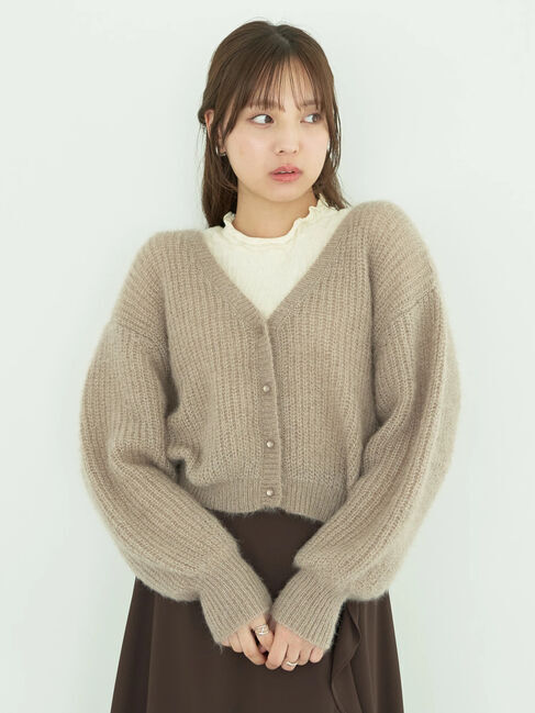 earth music&ecology「ねこ毛ライク2wayボレロ」|カーディガン|