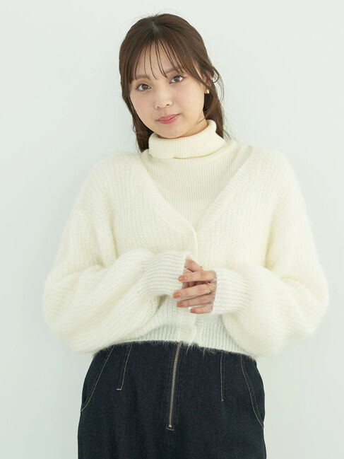 earth music&ecology「ねこ毛ライク2wayボレロ」|カーディガン|