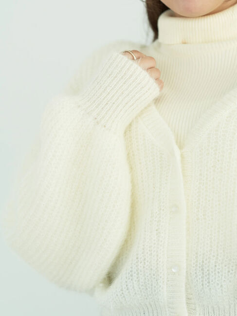 earth music&ecology「ねこ毛ライク2wayボレロ」|カーディガン|