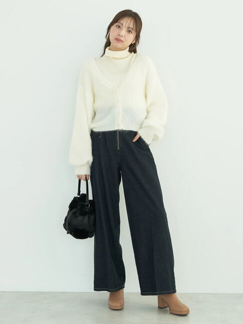 earth music&ecology「ねこ毛ライク2wayボレロ」|カーディガン|