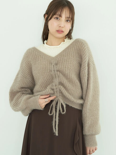 earth music&ecology「ねこ毛ライク2wayボレロ」|カーディガン|Mocha