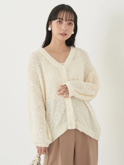 earth music&ecology「ぽこぽこヤーンカーディガン」|カーディガン|