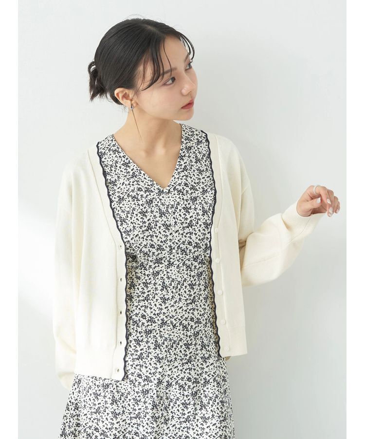 earth music&ecology「ちびスカラップカーディガン」|カーディガン|