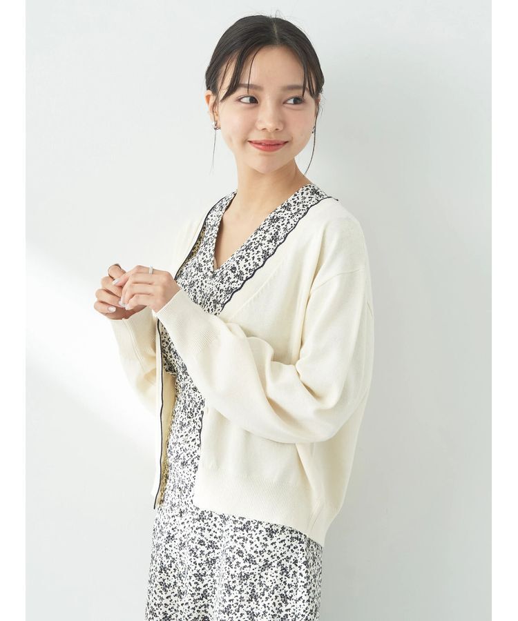 earth music&ecology「ちびスカラップカーディガン」|カーディガン|