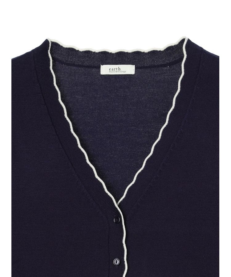 earth music&ecology「ちびスカラップカーディガン」|カーディガン|