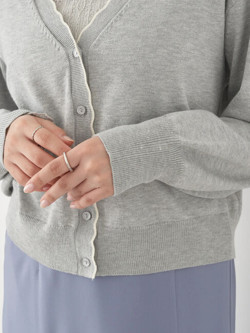 earth music&ecology「ちびスカラップカーディガン」|カーディガン|