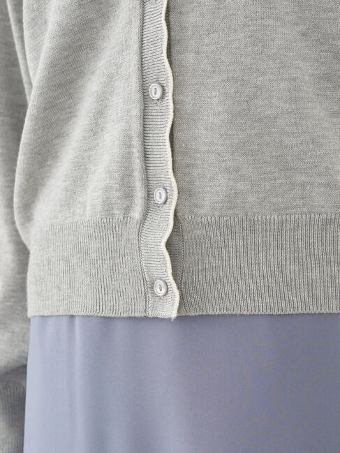 earth music&ecology「ちびスカラップカーディガン」|カーディガン|