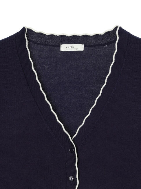 earth music&ecology「ちびスカラップカーディガン」|カーディガン|
