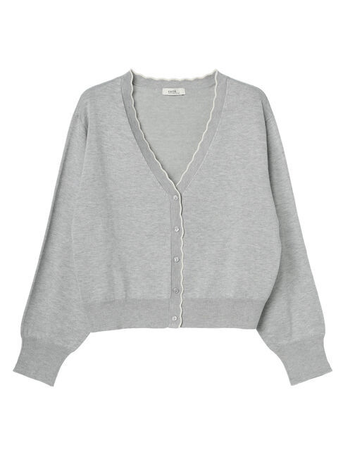 earth music&ecology「ちびスカラップカーディガン」|カーディガン|