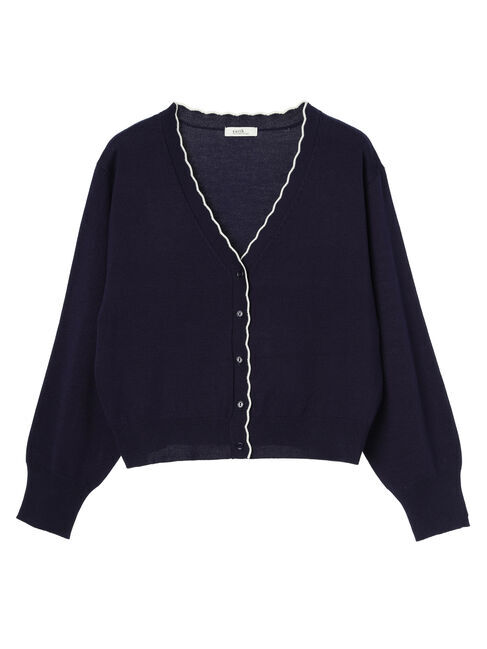 earth music&ecology「ちびスカラップカーディガン」|カーディガン|