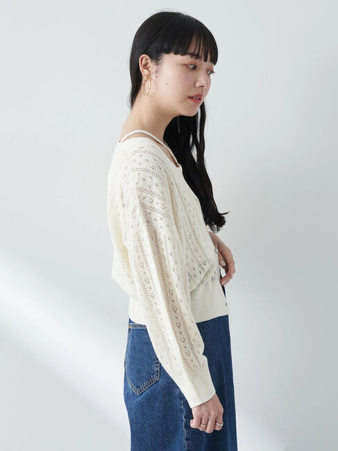 earth music&ecology「キラキラボタンハートカーディガン」|カーディガン|