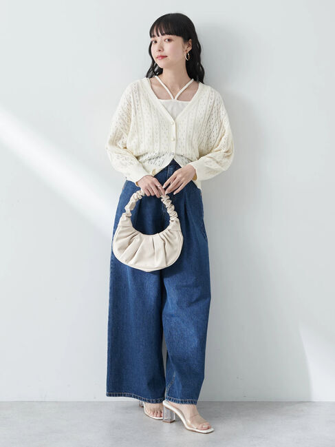 earth music&ecology「キラキラボタンハートカーディガン」|カーディガン|