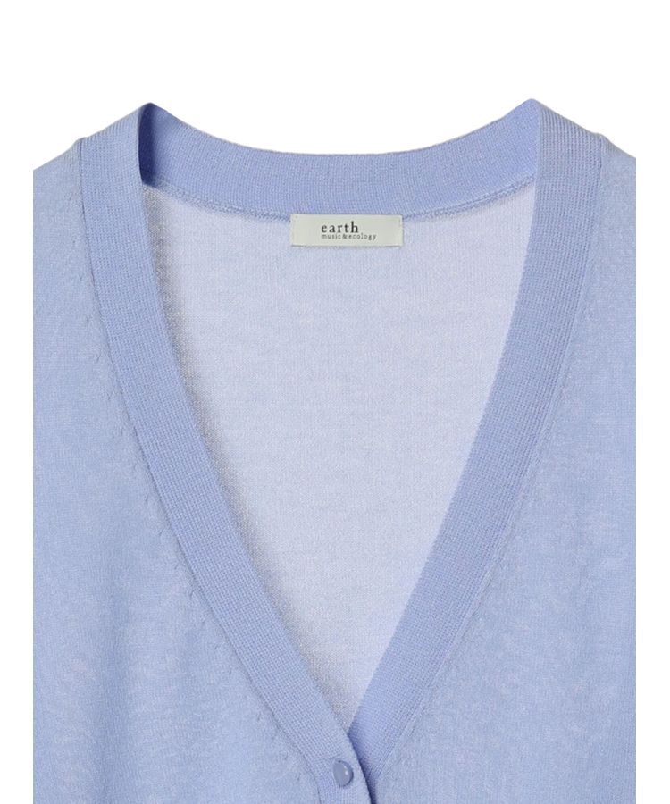 earth music&ecology「シアーラメVネックカーディガン」|カーディガン|