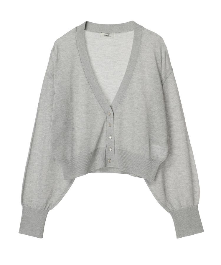 earth music&ecology「シアーラメVネックカーディガン」|カーディガン|