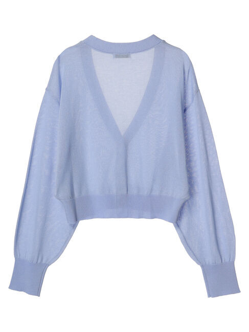 earth music&ecology「シアーラメVネックカーディガン」|カーディガン|
