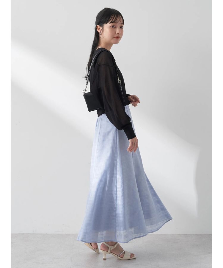 earth music&ecology「シアーラメVネックカーディガン」|カーディガン|