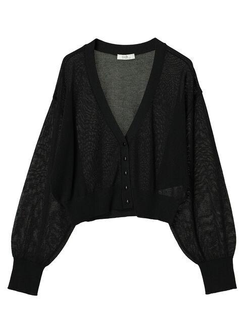 earth music&ecology「シアーラメVネックカーディガン」|カーディガン|