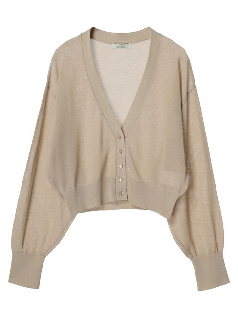 earth music&ecology「シアーラメVネックカーディガン」|カーディガン|