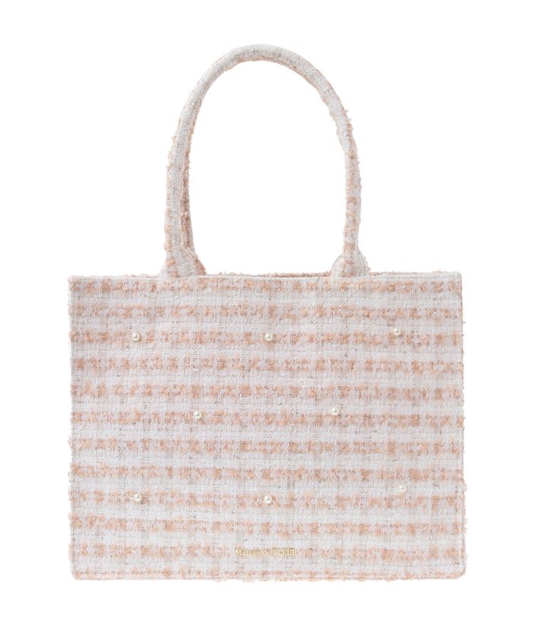 Maison de FLEUR「ツイードスクエアトートMバッグ」|トートバッグ|