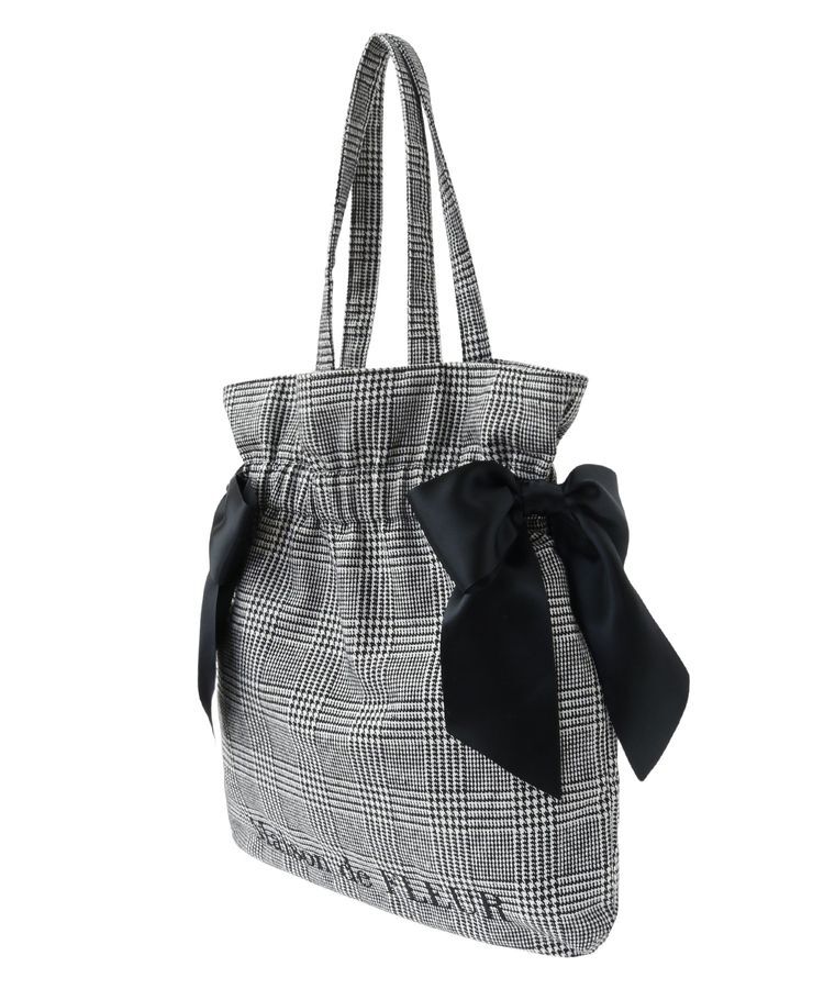 Maison de FLEUR「ラメチェックダブルリボントートバッグ」|トートバッグ|