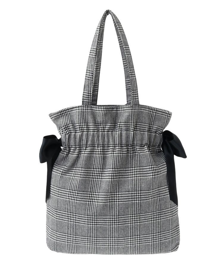 Maison de FLEUR「ラメチェックダブルリボントートバッグ」|トートバッグ|
