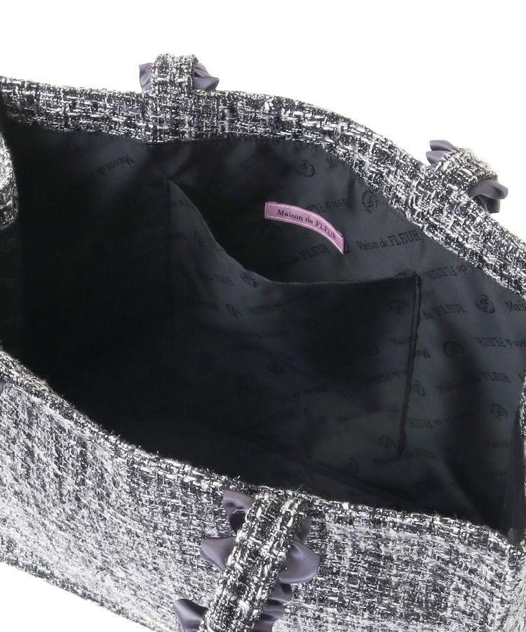 Maison de FLEUR「EC限定ツイードフリルスクエアトートMバッグ」|トートバッグ|